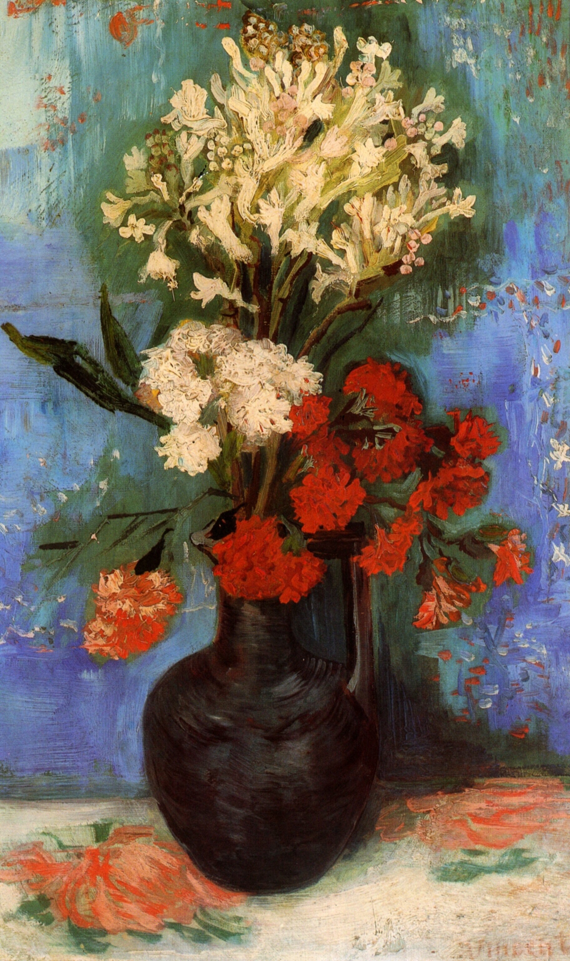  Ван Гог Париж Ваза с гвоздиками и другими цветами 